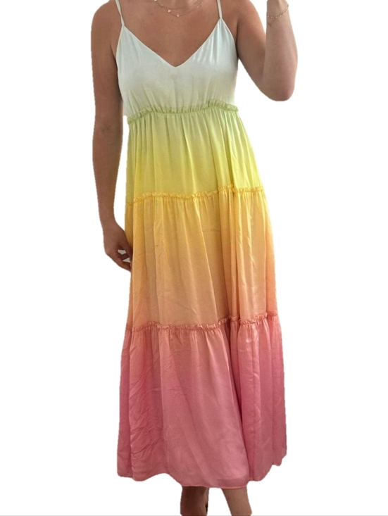 Cami NYC Dresses & Skirts - Cami NYC Adrienne Rainbow Ombré Silk Midi Dress, size XS, NWT